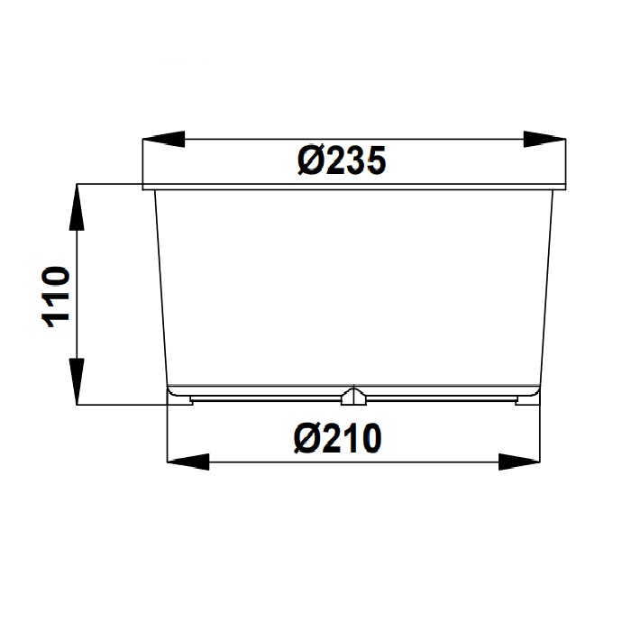 Canastillo p/Tapa Abatible D.287mm