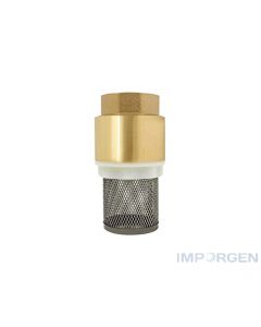 Valvula Bronce Check (Anti-retorno) 1" HI Filtro Metalico