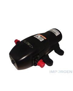 Bomba diafragma de 3.8 l/min de caudal, 35 Psi de presión y potencia eléctrica de 12 V.