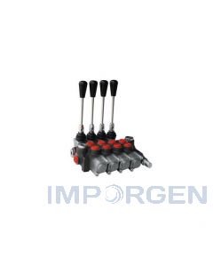 Distribuidor Hidráulico 4 secciones 80 L/min Doble Efecto. Ideal para el uso en maquinarias agrícolas e industrial.