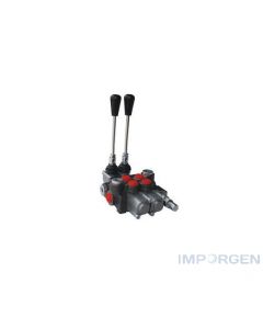 Distribuidor hidráulico de 2 secciones 120L/min doble efecto, ideal para el uso en maquinarias agricolas e industriales.