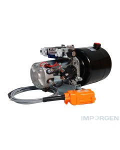 Central Oleohidraulica 24V 2kW 2,1CC 2 Efecto Estanque 6L Control Remoto. La central hidráulica es un conjunto funcional listo para operación, ideal para uso de tolva, levantar vehículos y cargas, entre otros.