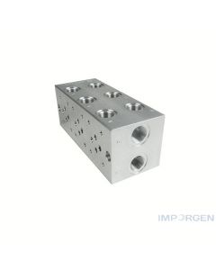 Manifold CETOP 3 Valvulas Solenoides 3 Secciones Paralelo