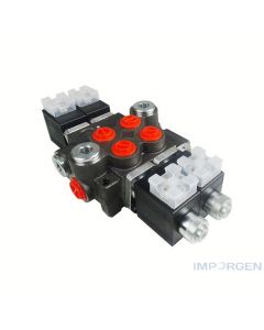Valvula Oleohidraulica 12V (Solenoide) 2 Seccion 50 L 4/3 Centro Tandem