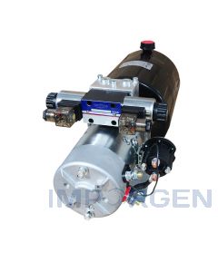 Central Oleohidraulica 12V 1,6kW 2,1CC 2 Efectos Estanque 8L