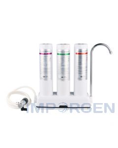 Filtro de agua Mooi Membrana de Ultrafiltración. Purificación de Agua. Filtro de agua que elimina partículas suspendidas, sustancias orgánicas, cloro, olor y turbiedad. Ideal para ser instalado junto a la llave del lavaplatos. 