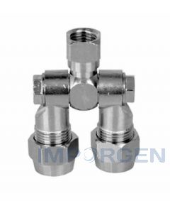 Portaboquilla Doble Articulado 1/4" HE 40 Bar