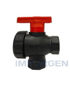 Valvula de Bola 3 Vias 3/4" Flujo continuo
