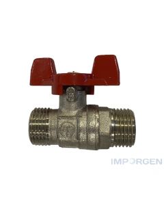 Llave de Bola 1/2" x 1/2" HE-HE Mariposa